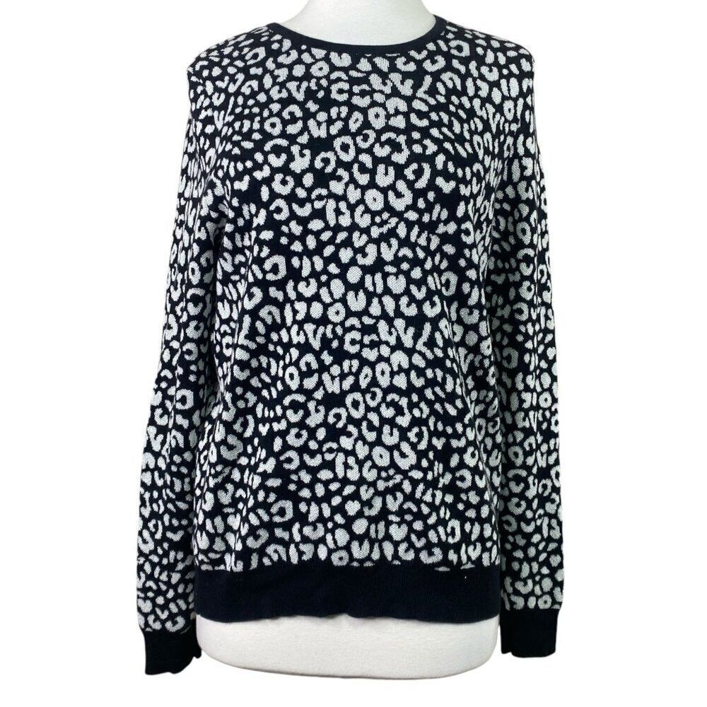 Ann Taylor Long Sleeve Animal Print Sweater Size Medium